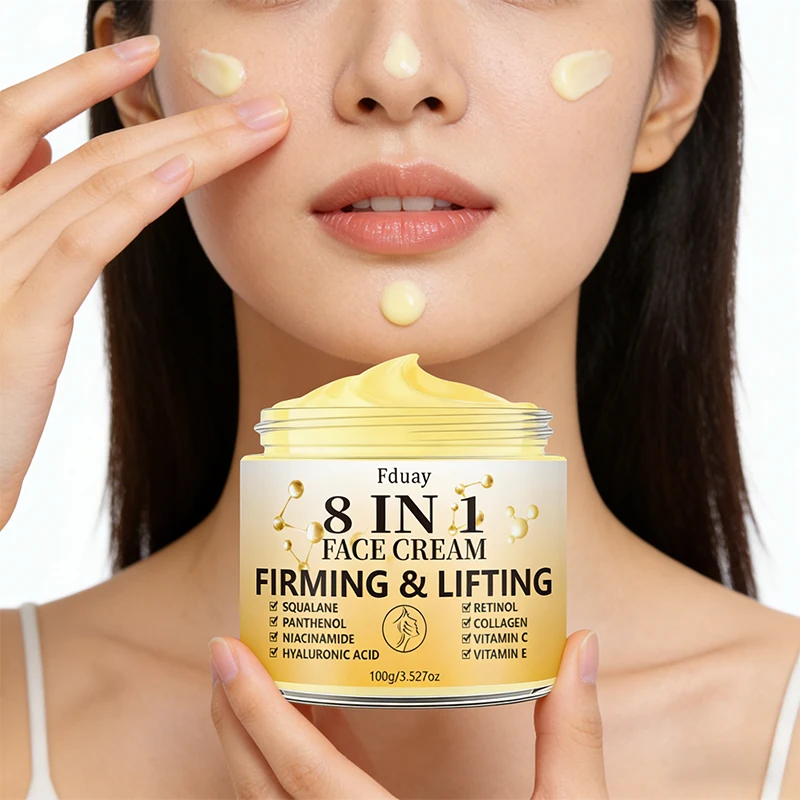 8 in 1 Skincare Cream Multi-Functional Deep Hydrating Moisturizer Rich in Vitamin C & Jojoba Seed Oil Facial Moisturizing Cream