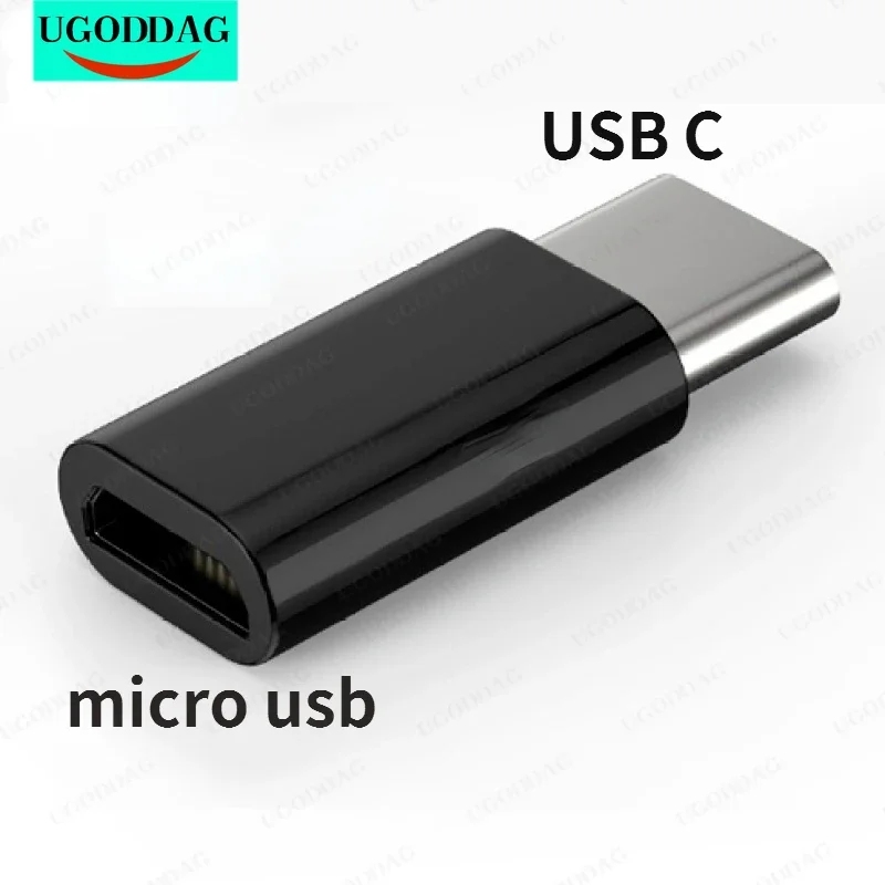 

USB-C Type C Male to Micro USB Mini Adapter V8 Charging Converter Plug and Play Ompatible with USB C Enabled Devices