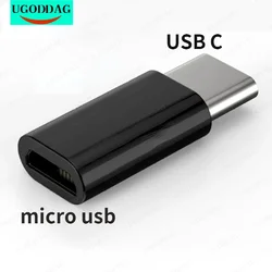 USB-C Type C Male to Micro USB Mini Adapter V8 Charging Converter Plug and Play Ompatible with USB C Enabled Devices