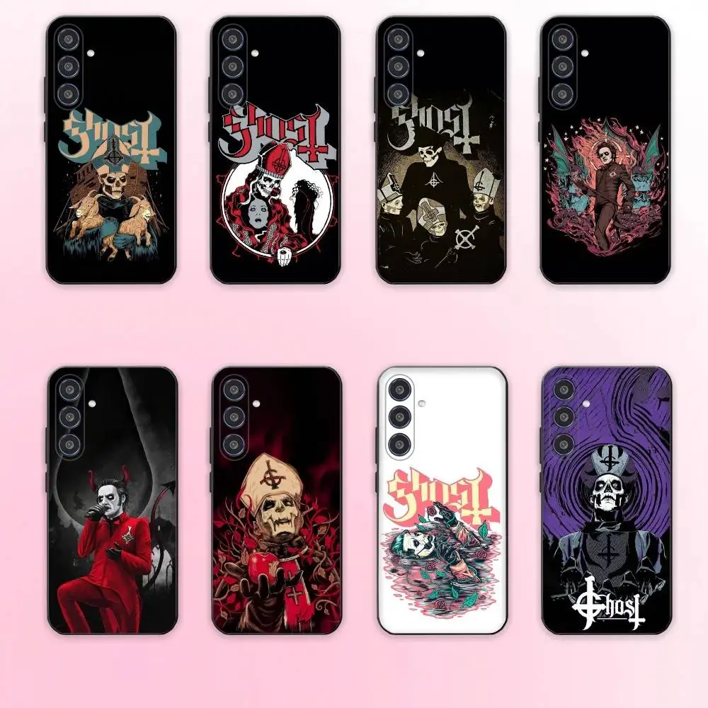 

Band G-Ghost Papa IV phone Case For Samsung Galaxy A73,A72,A71,A70,A53,A52,A51,Others Soft Black Shell
