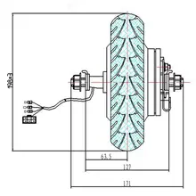 8-Inch Hub Motor Electric Scooter Wheel 350W 500W #3