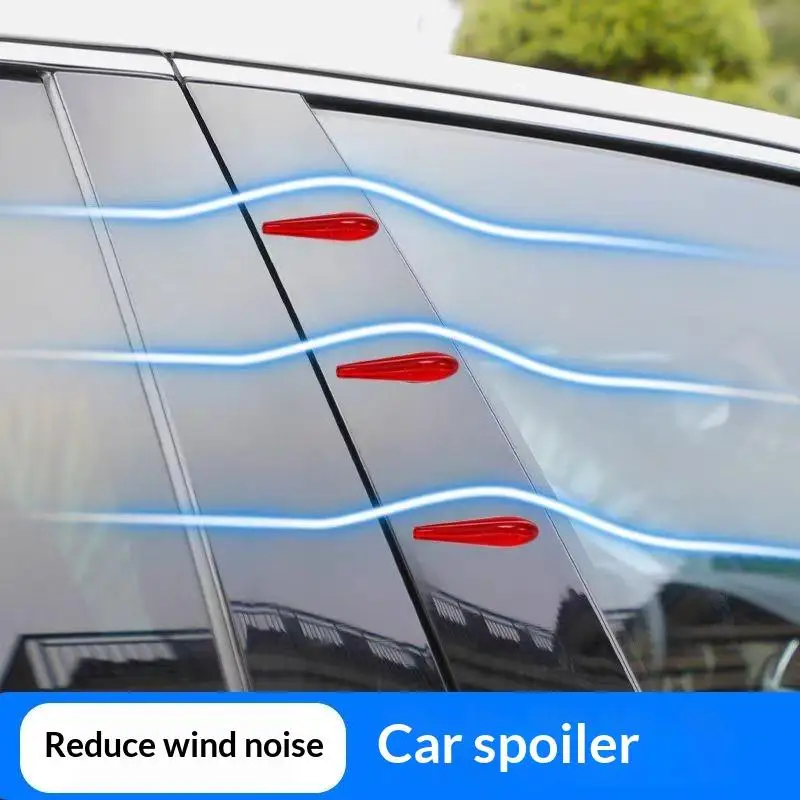 6pcs Car'S 3D Guide Strip Sticker Noise Reduction Refit Headlight Decoration Scratch Rub Low Fuel Air Blocking Strip Growth Rat