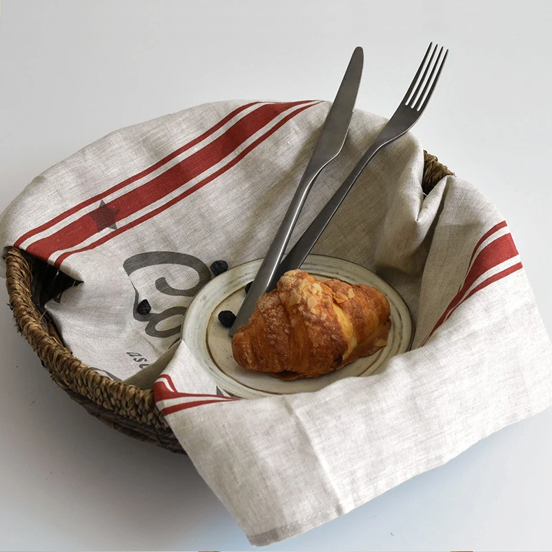 Retro Pure Linen Cloth Napkin Food Photography Background Props Old Scenes Shooting Desktop Decoration Mat Kitchen Napkin