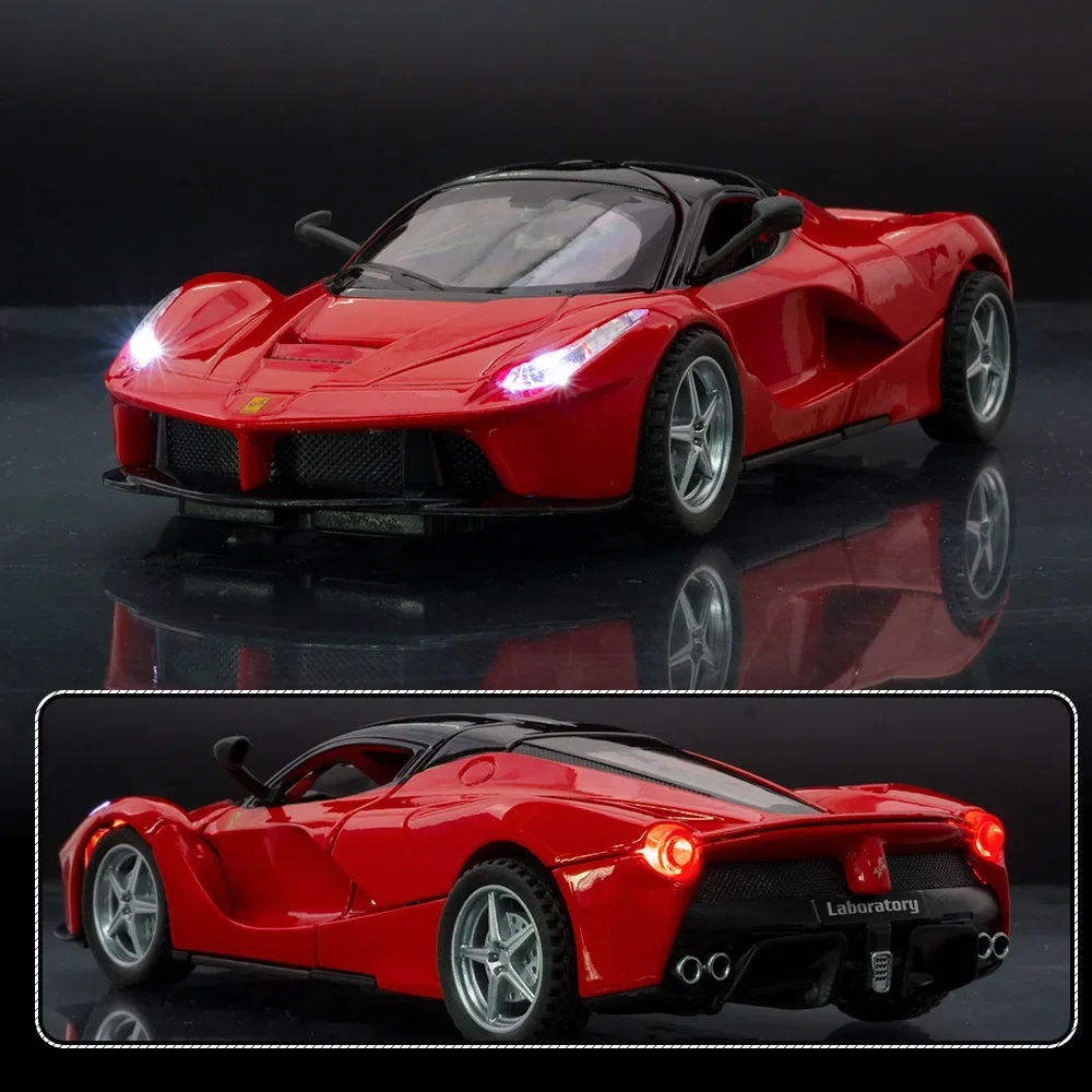 1:32 Ferrari Laferrari High Simulation Diecast Metal Alloy Model car Sound Light Pull Back Collection Kids Toy Gifts A150