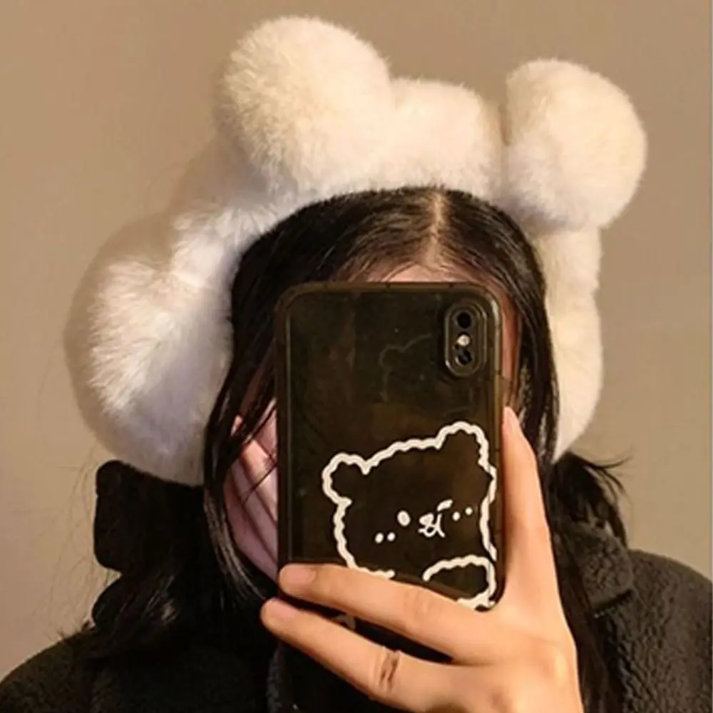 

Модные наушники с медвежьими ушками, незамерзающие складные грелки для ушей, сохраняющие тепло, утолщенные наушники для женщин и девочек