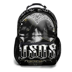WWE The Usos Penitentiary Authentic Printed Lightweight Casual Children's Youth Backpack Schoolbag 17inch