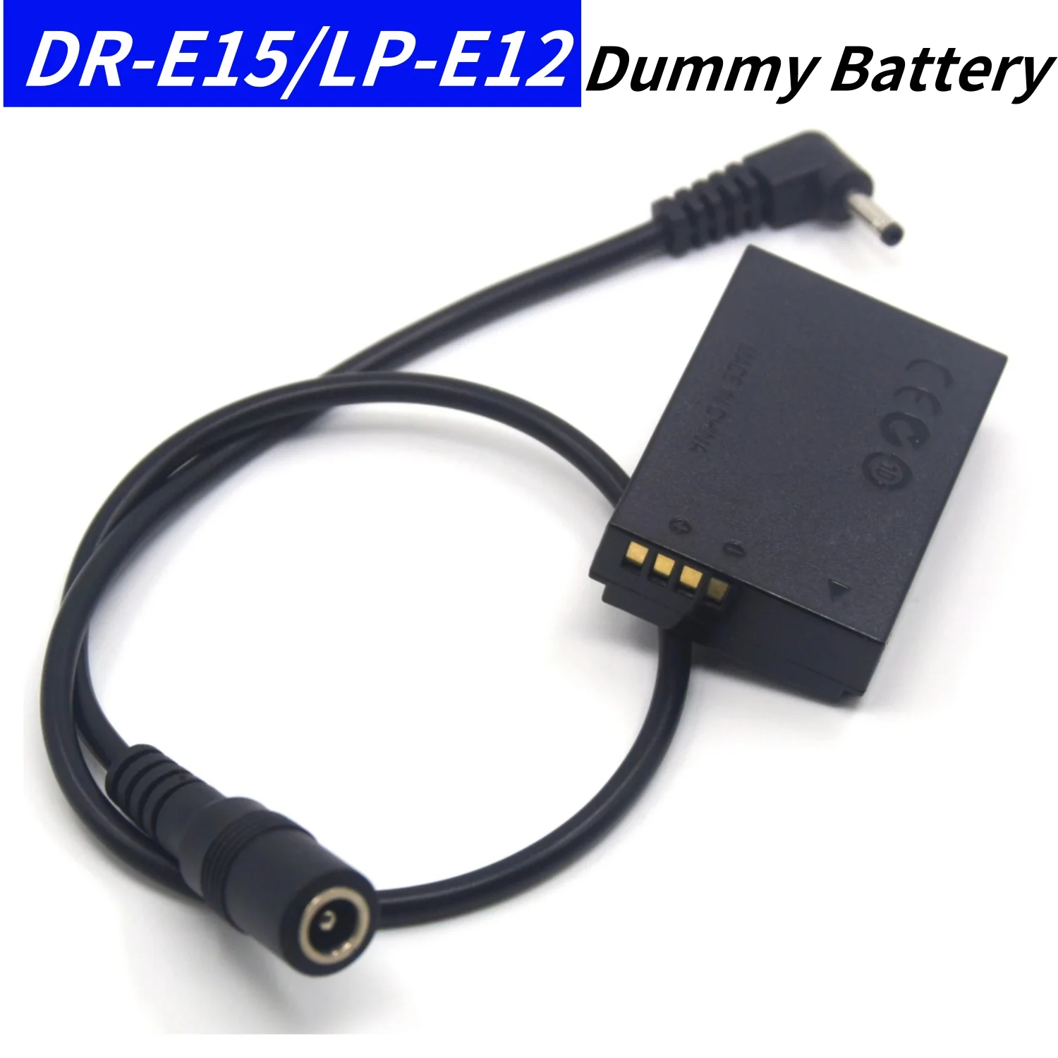 

LP-E12 Dummy Battery for DR-E15 Coupler&DC Power Cable for Canon EOS-100D Kiss x7 EOS Rebel SL1 SX70HS Camera