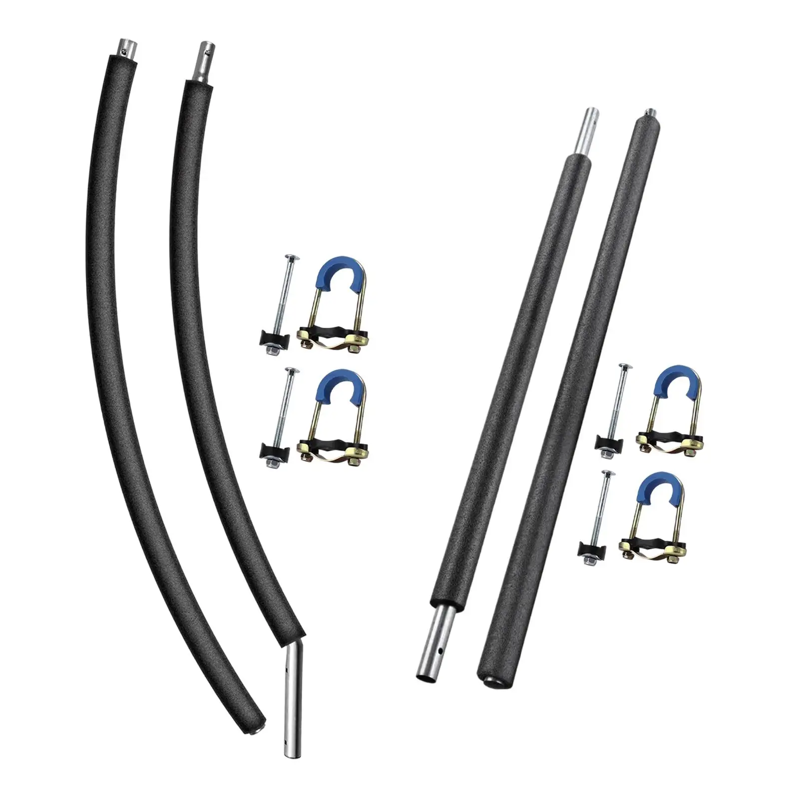 Galvanized Trampoline Enclosure Pole with Foam Sleeve Security Protector for 10-16ft Outdoor Trampoline Spare Parts