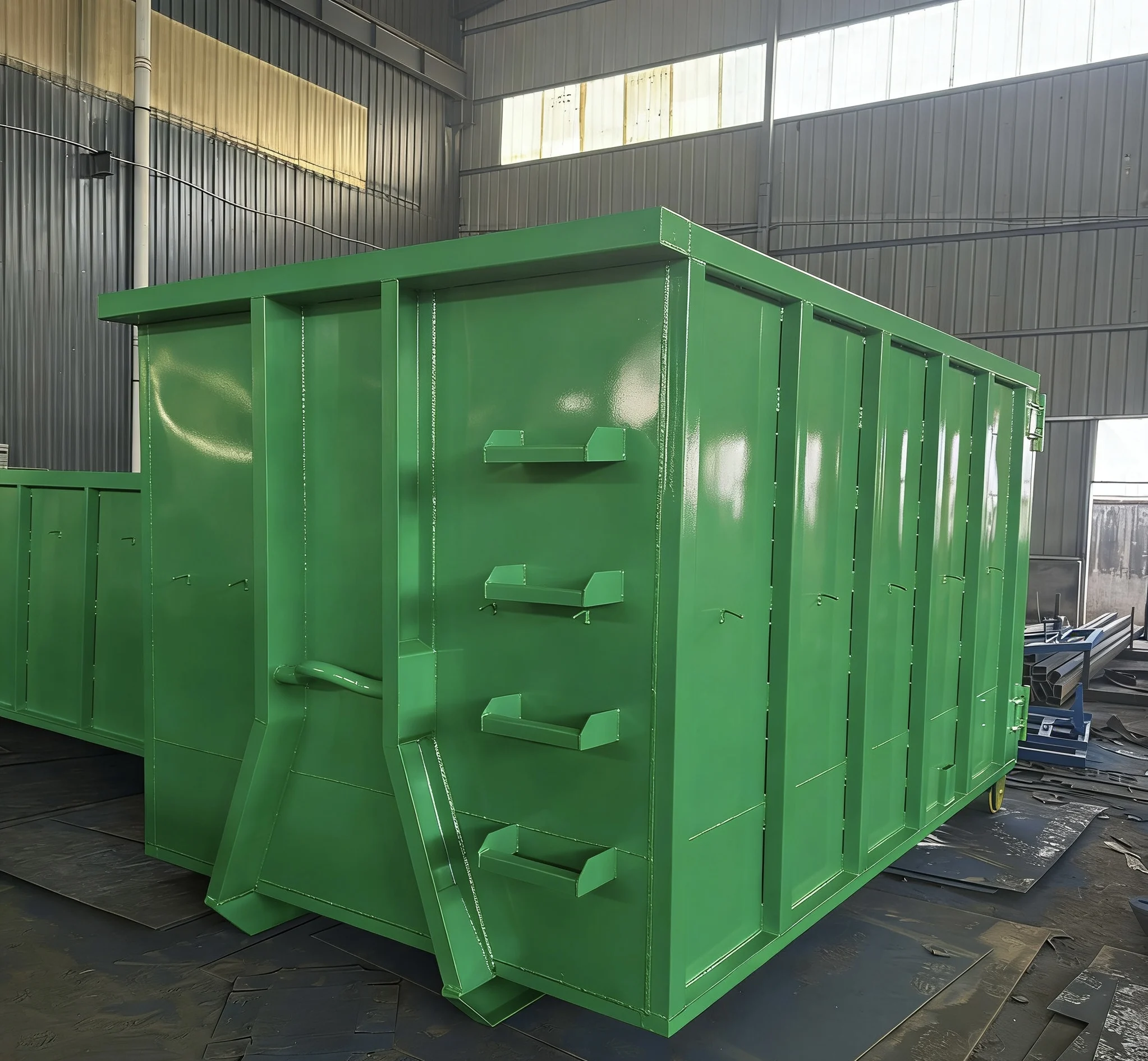 XINTUO Heavy Duty Custom Logo Hook Lift Bin Hook Lift Dumpster Q235 Steel Waste Container for Construction