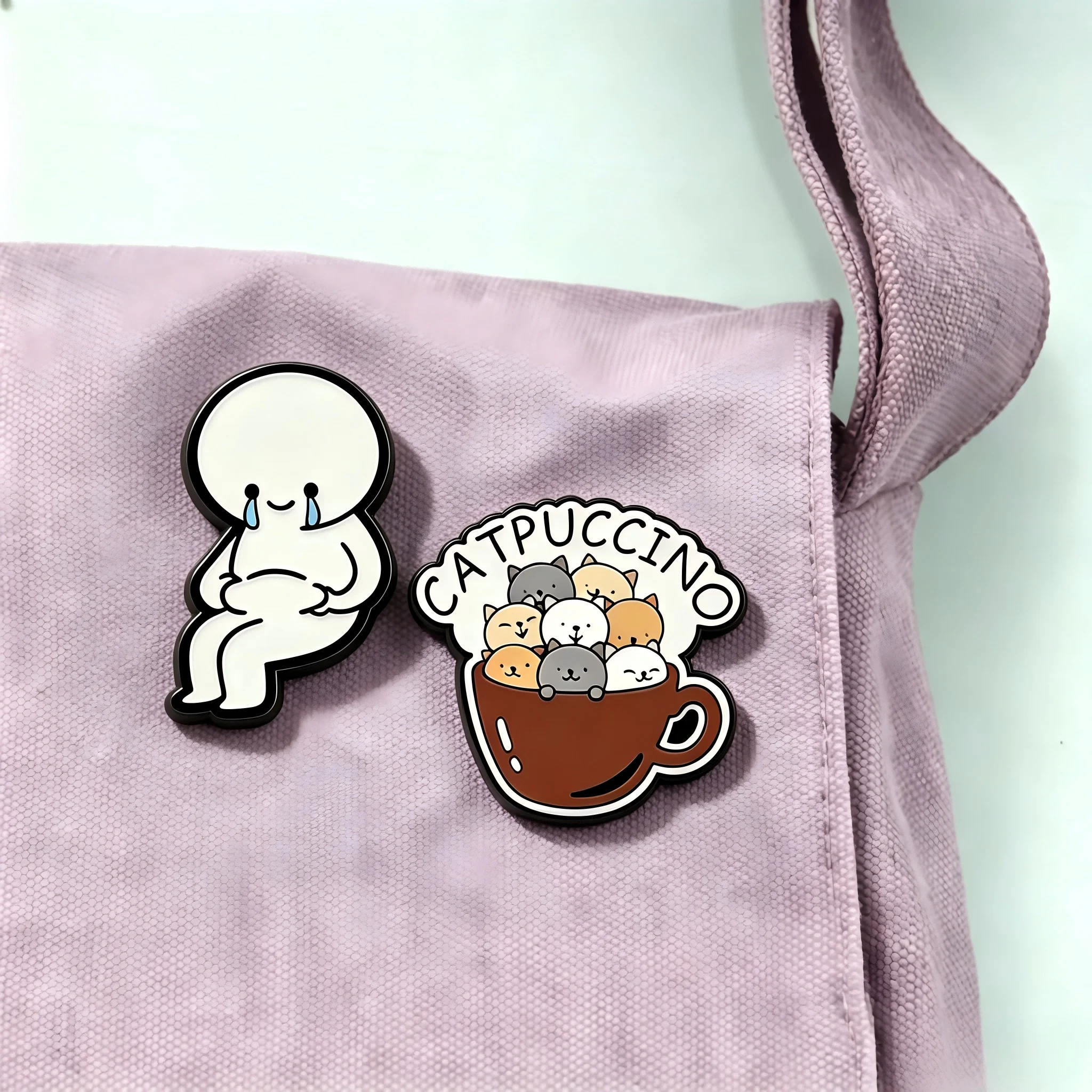 Oh No!Is This My Meat?Enamel Pin I Am A Melancholic Boy Cartoon Brooch Cry Boy Pins Backpack Clothing Ornament Metal Badge Gift