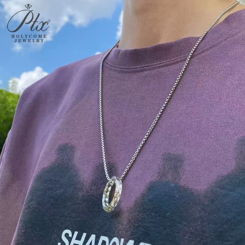 100% مويسانيتي خاتم هدية للذكرى السنوية الفاخرة عالية الجودة مجوهرات نادرة سلسلة مجانية كهدية تمرير اختبار الماس ​ منفذ المصنع