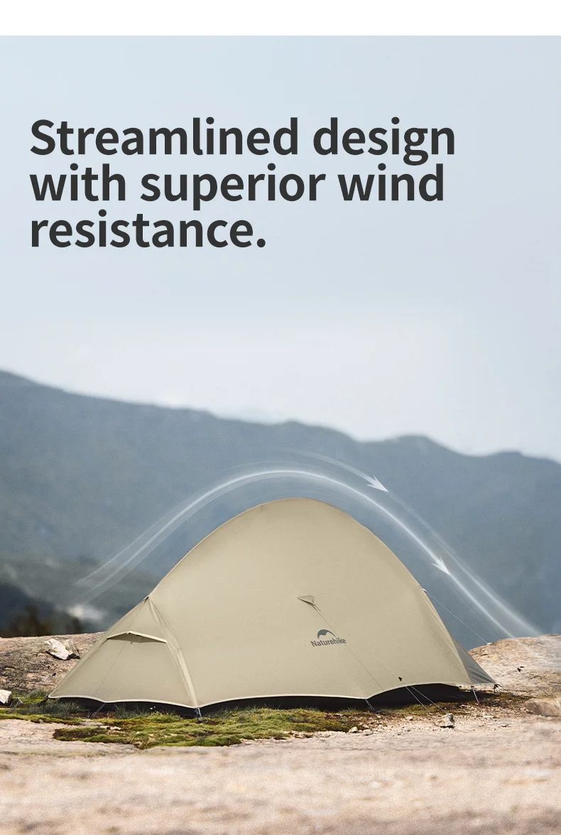 Naturehike Cloud Up Campingzelt Pro Wanderzelt Bergsteigerzelt Reisezelt Outdoor Übernachtungszelt Wasserdicht Winddicht Ultraleicht Tragbarer Sonnenschutz – Detail 6