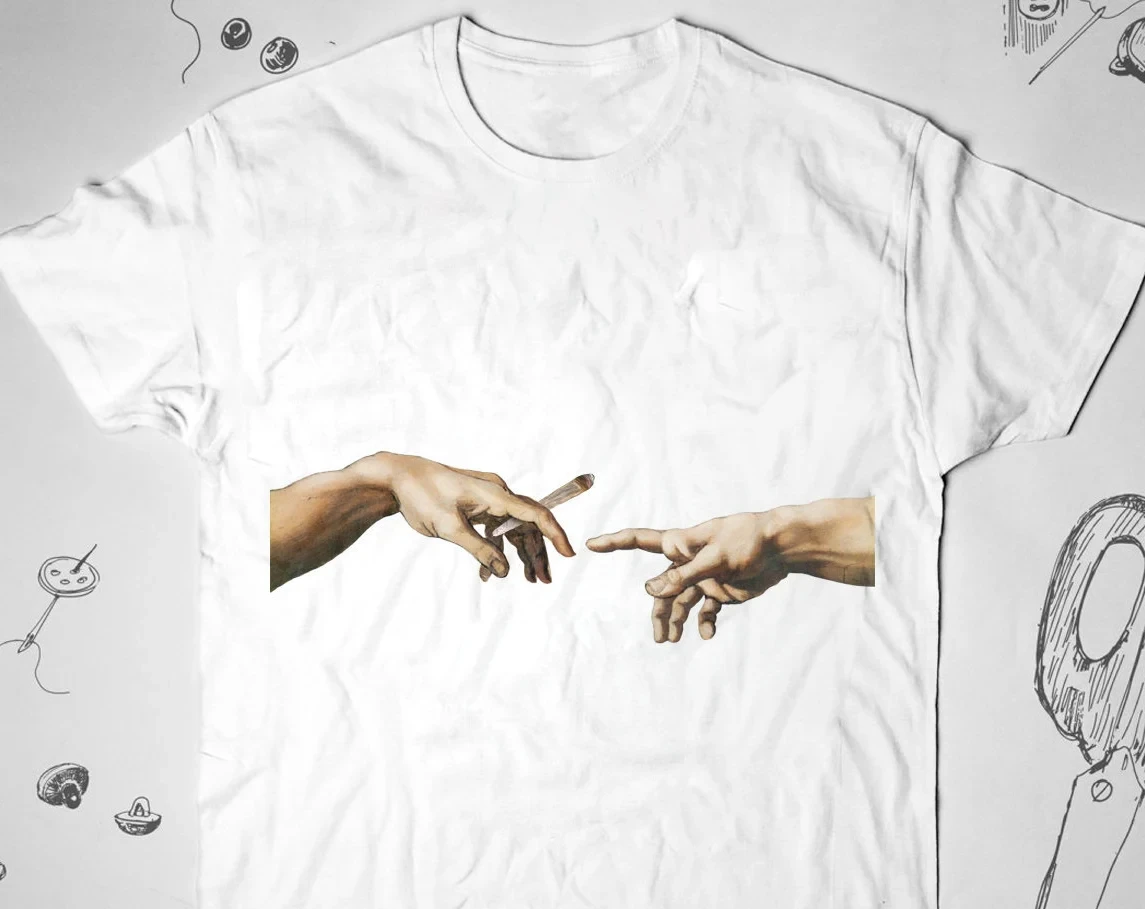 빈티지 미켈란젤로 그래픽 남성 티셔츠 이미지