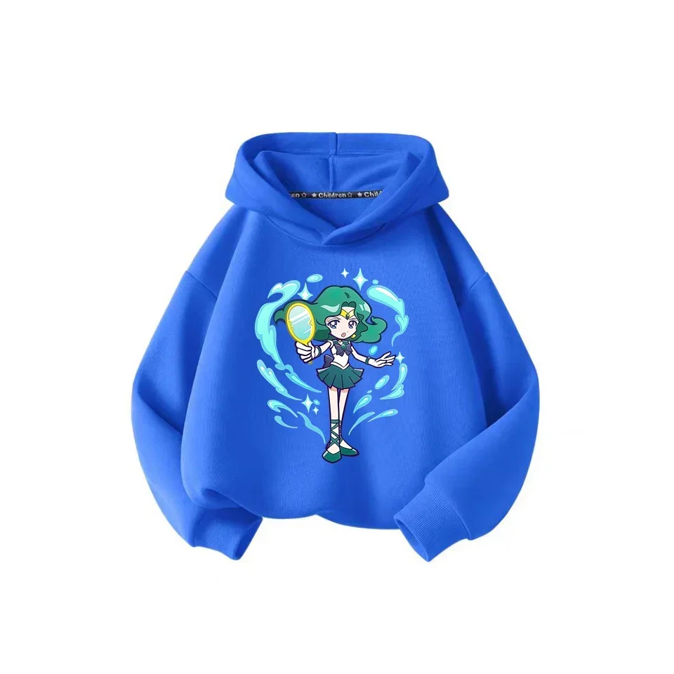 

Cute 2024 new fall/winter hoodie coat Sailor Moon Boys girls children's clothing cartoon fashion casual hoodie coat