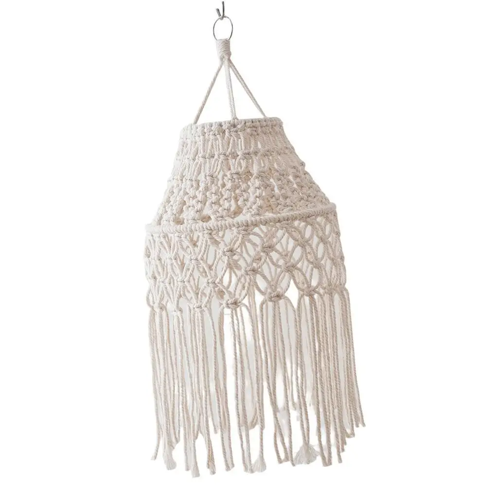 Boho Lampshade Accessory Nordic Lighting Fixtures Pendant Light Cover Beige for