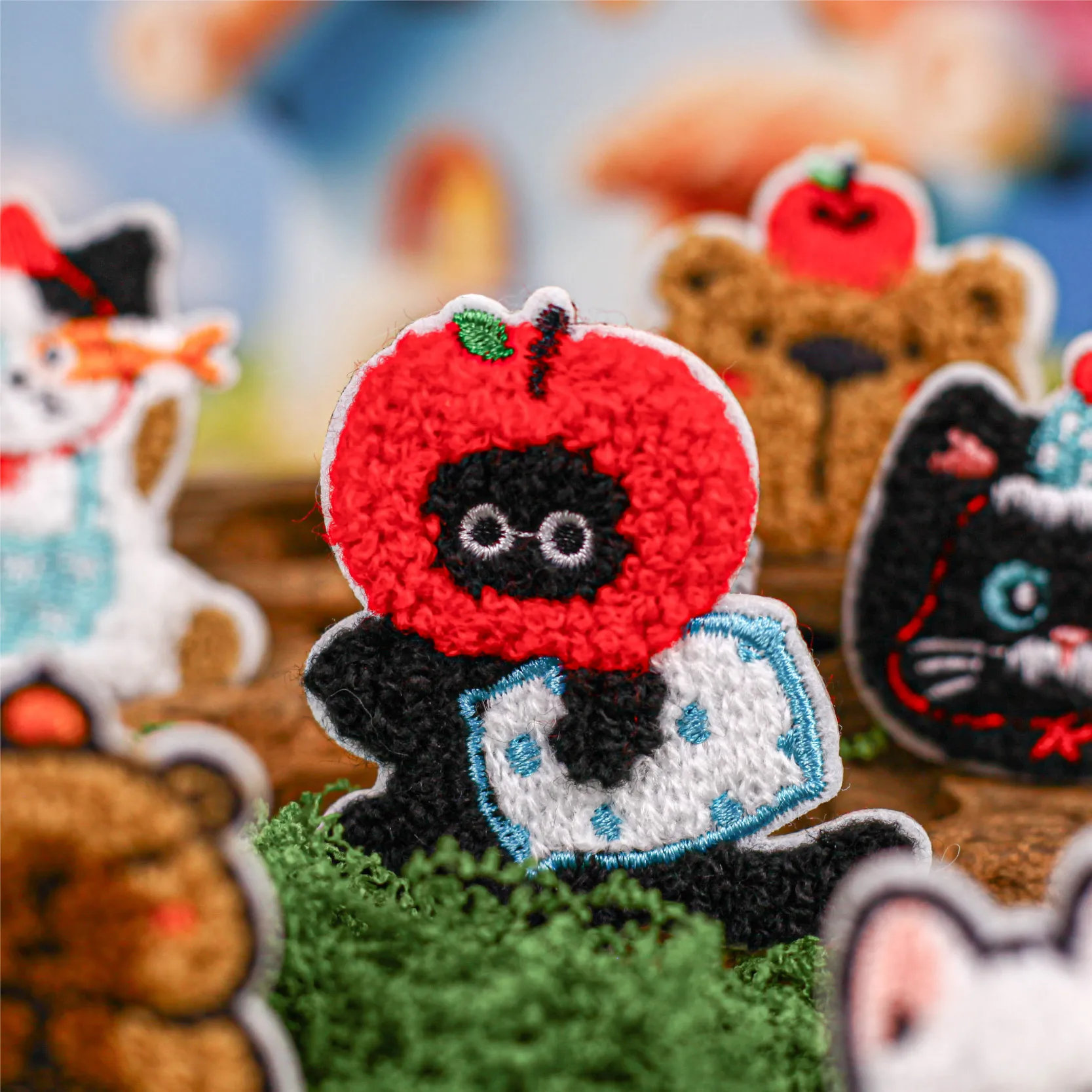 

6 упаковок/лот, серия Moya, милая ретро декоративная тканевая наклейка