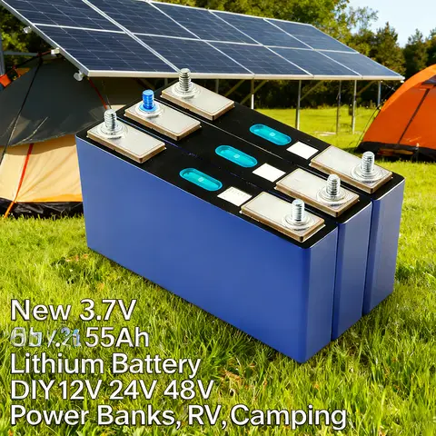3.7V 55Ah lithium battery pack, 55000mAh, suitable for 12V and 24V golf carts, 3C motorcycles, and car motor modifications.