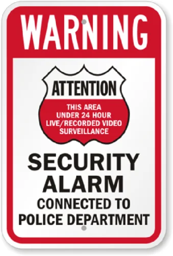 No Trespassing Surveillance Sign Weatherproof Aluminum 8