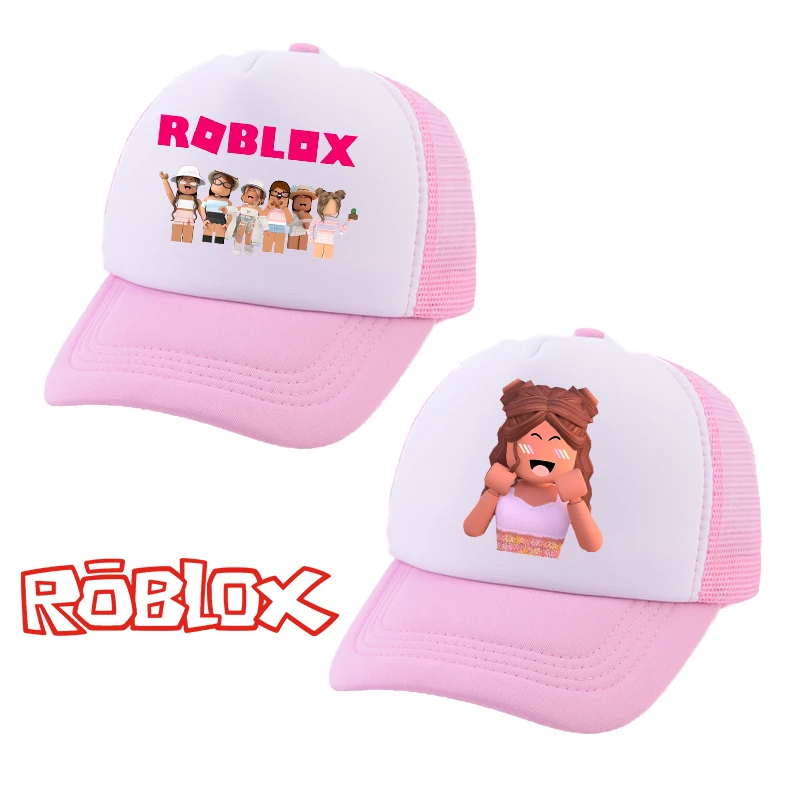 Hot Roblox Game Baseball Cap Children Cartoon Anime Figure Print Hat Boy Girl Breathable Kid Hat HipHop NetCap Kawaii Gift