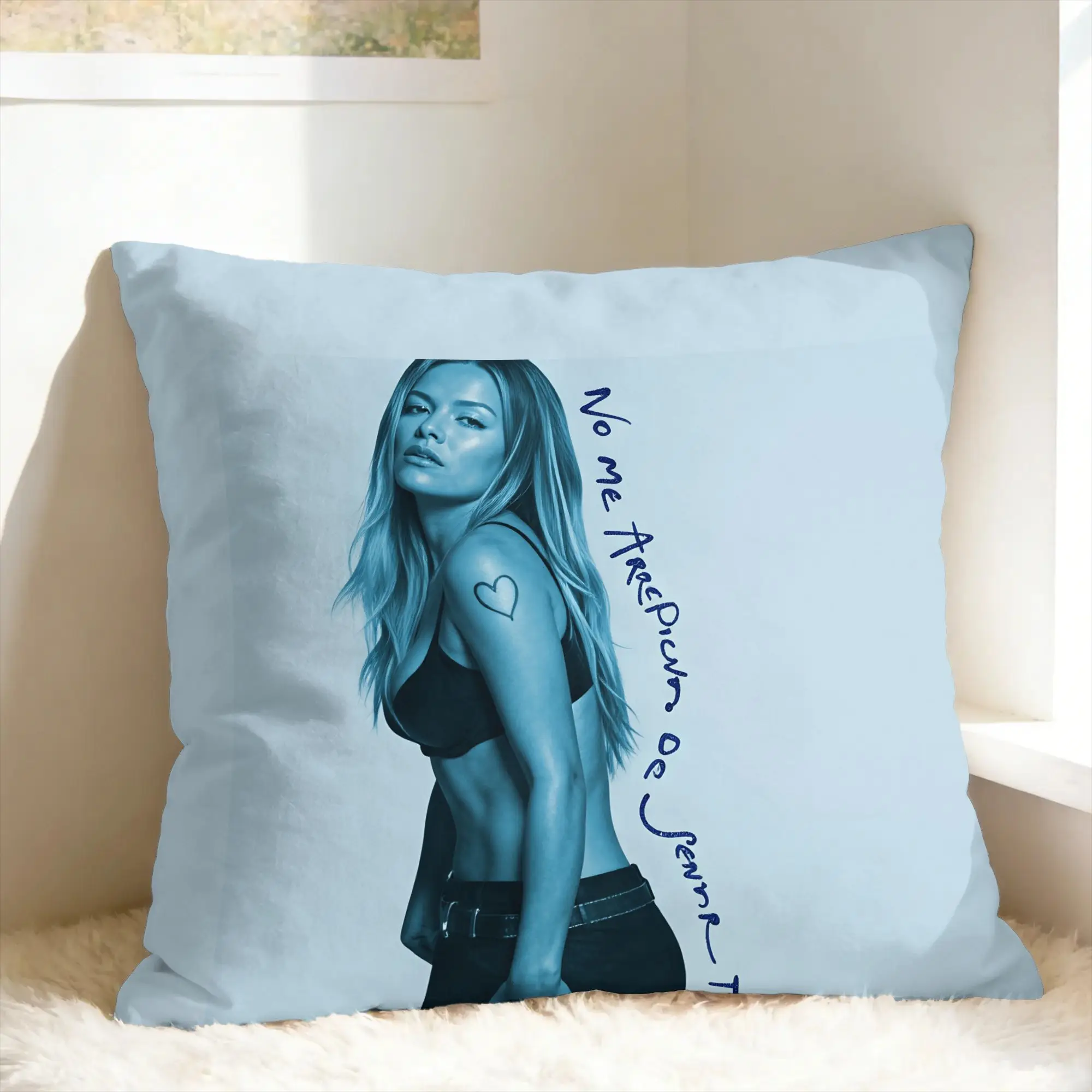 No Me Arrepiento De Sentir Tanto Karols G Pillowcases  Funny Pillow Case For Office Car Home Decor Comfy Pillow Cover