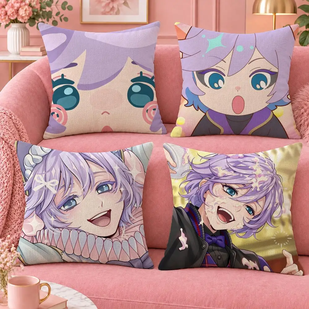 Game Twisted Wonderland Epel Cushion Cover Cute Cartoon Throw Pillow Cover Soft Plush Cushion Cover Sofa Bedroom Home Decor
