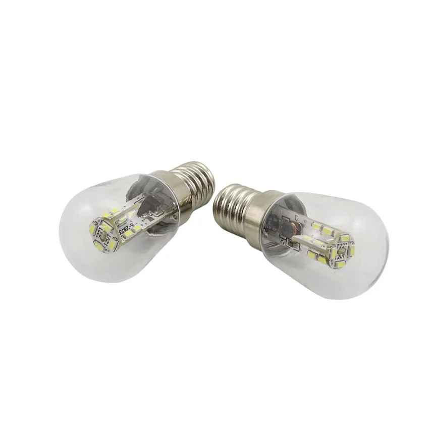 2pcs 3W E14 LED Fridge Light Bulb Refrigerator Corn 12V to 24V Lamp Warm white Replace Halogen Light