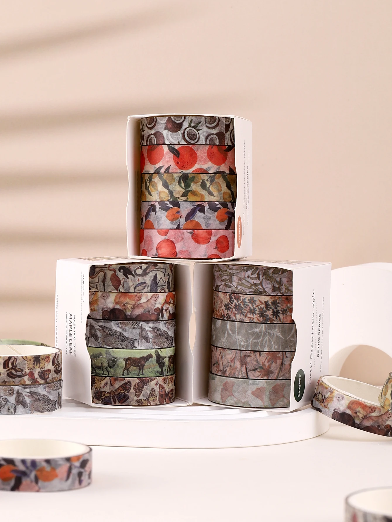 5rolls/box Flora and fauna washi tape Decorative Sticker Adhesive Tape DIY Crafts Arts Scrapbooking Card washi tape stationery
