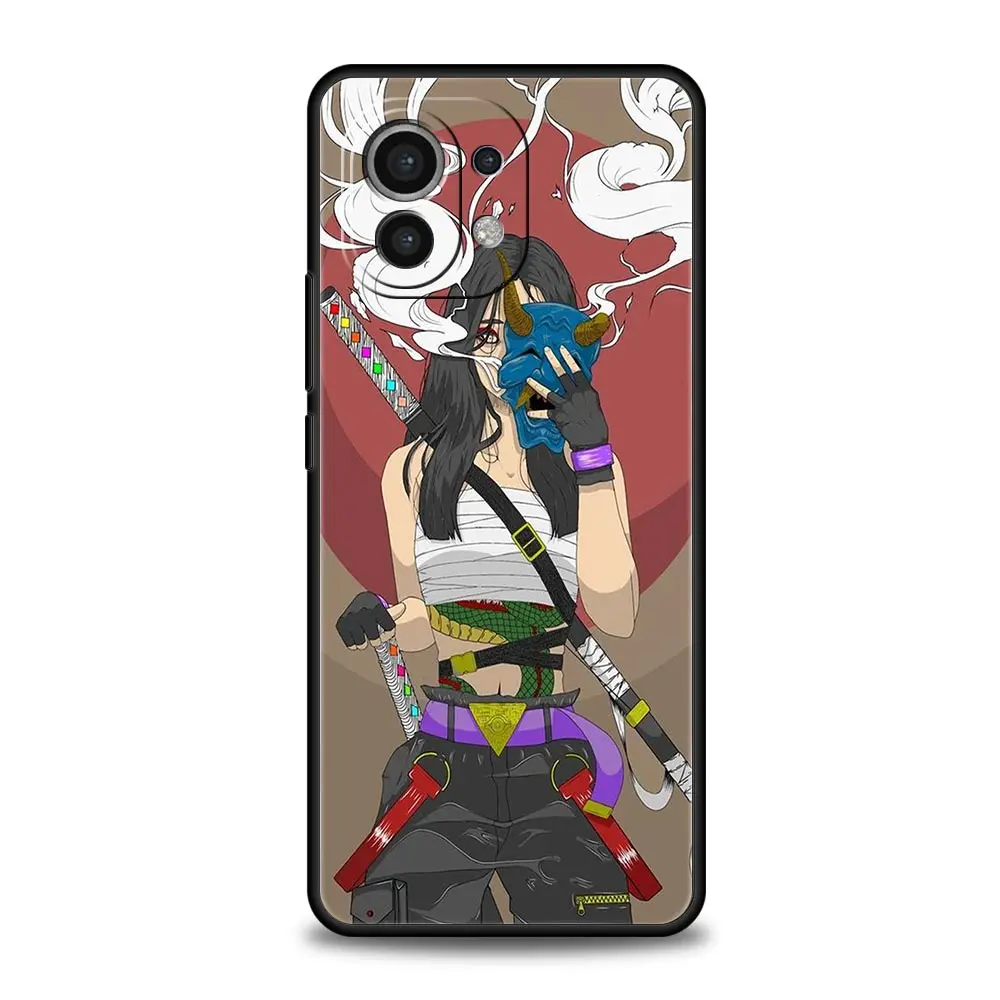 Etui na telefon Japanese Style Anime Girl dla Xiaomi 13 12 11 Lite 12T 11T 10T 9T Mi Poco X5 M4 M3 X4 X3 Pro F5 F4 F3 GT 5G Cover