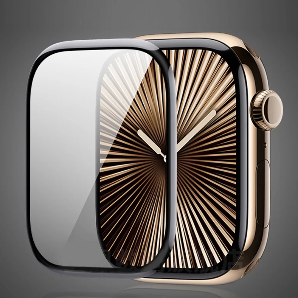 واقي شاشة لسلسلة ساعات أبل 10 11 9 8 7 6 SE 5 4 3 ملحقات 9D HD فيلم كامل لـ IWatch 45mm 41 40 44mm 38mm 42mm #1