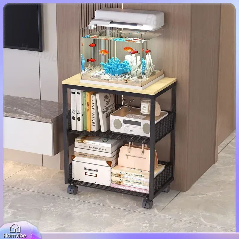 Multi-layer Rolling Storage Cart with Wheels Movable Bookshelf No Assembly Snack Toy Organizer Rack Integrated Shelving Unit