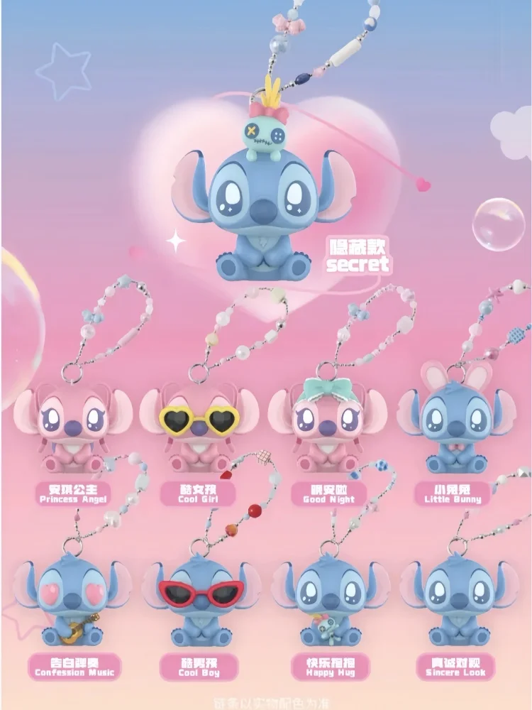 

In Stock Genuine Disney Stitch Confession Series Blind Box Plush Pendant Keychain Pendant Figurine Anime Toy