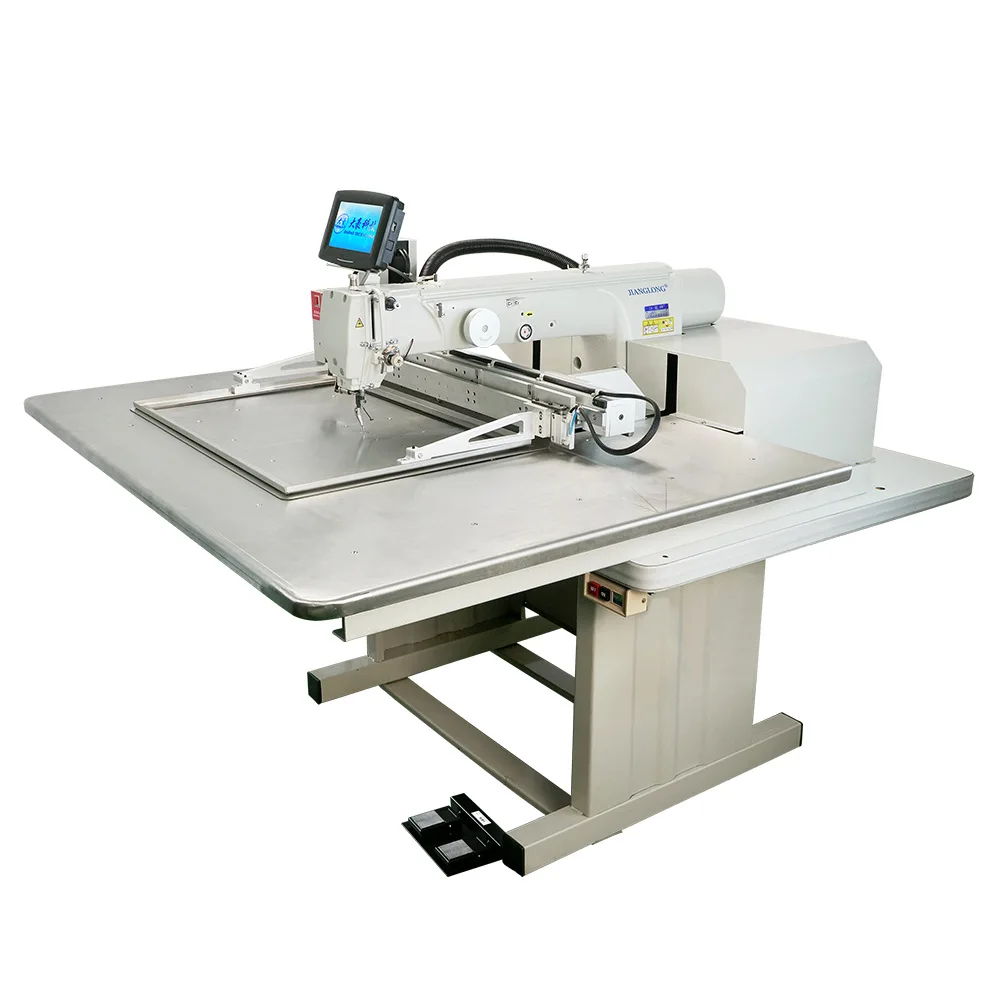 6040K computerized pattern machine with three guide rails and dual shafts running integrated housing, middle presser foot quilti