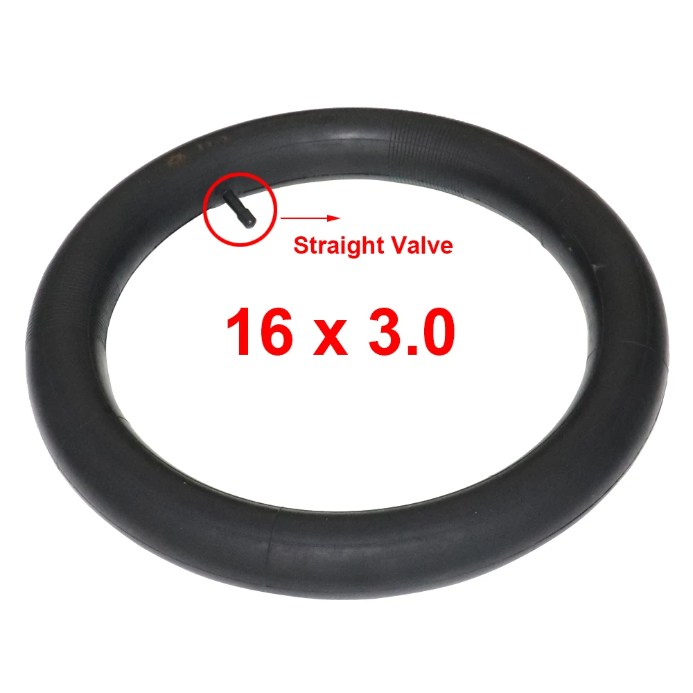 High Quality 16x3.0 Inner Tube 16*3.00 Camera with Straight Valve Stem For Electric Scooter&e-Bike