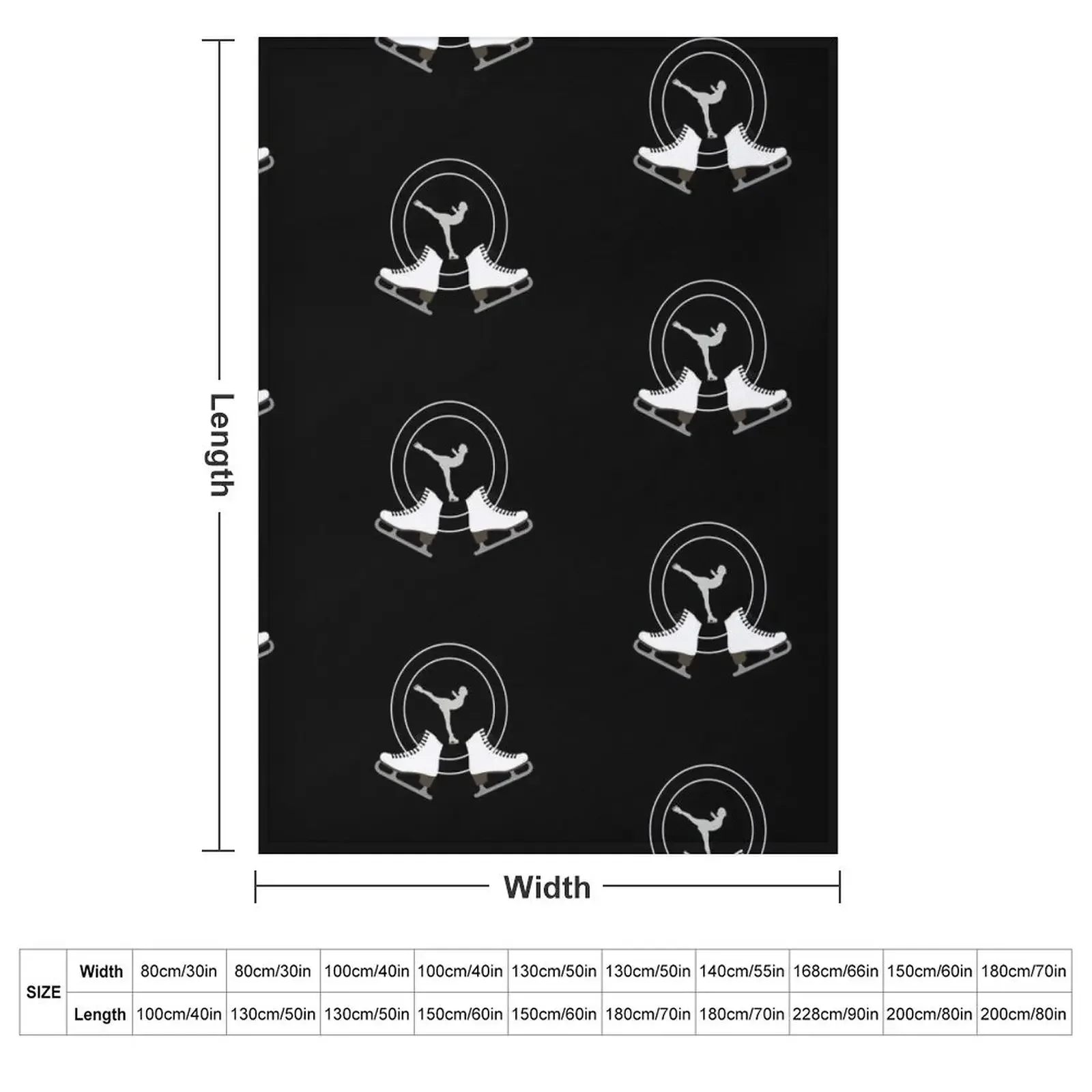 Figure skating Throw Blanket Warm Blankets For Baby christmas gifts Flannel Blankets