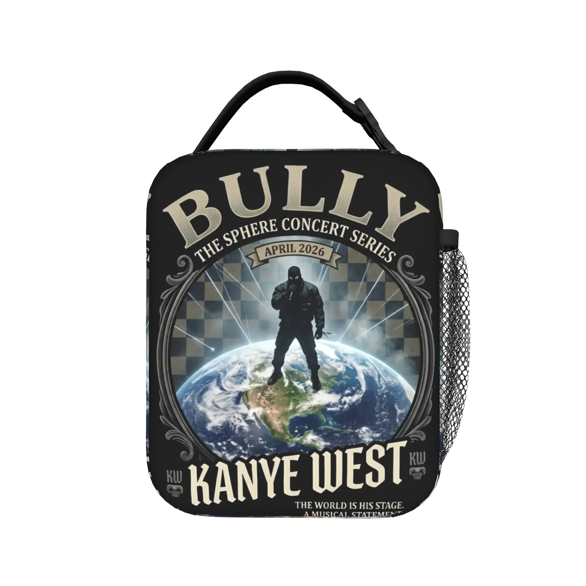 Kanye West BULLY The Sphere Concert Series Design  Insulated Lunch Bags Thermal Bag Meal Container Lunch Box Tote Food Bag