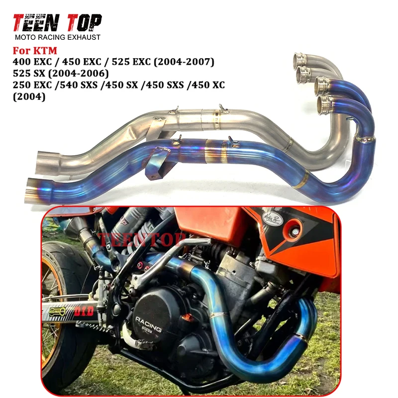 Motocross-Auspuffrohr für KTM 525EXC 450EXC 400EXC 250EXC 540SXS 450SXS 450SX 450XC Auspuffkrümmer OEM Escape Moto Frontrohr