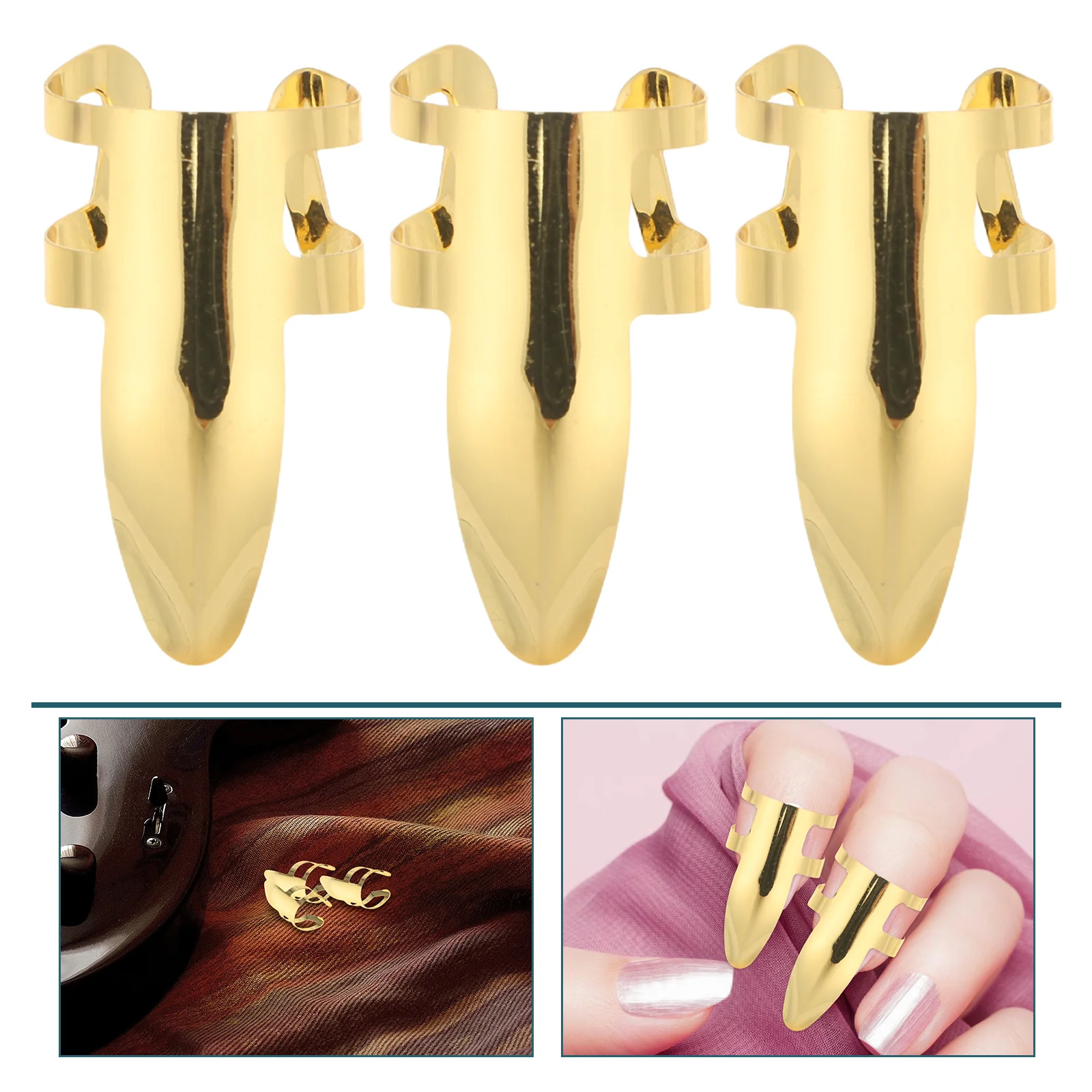 

9 Pcs Stainless Steel Finger Picks Banjo Thumb Metal Guitar Fingerpicks Collection Acoustic Accessories
