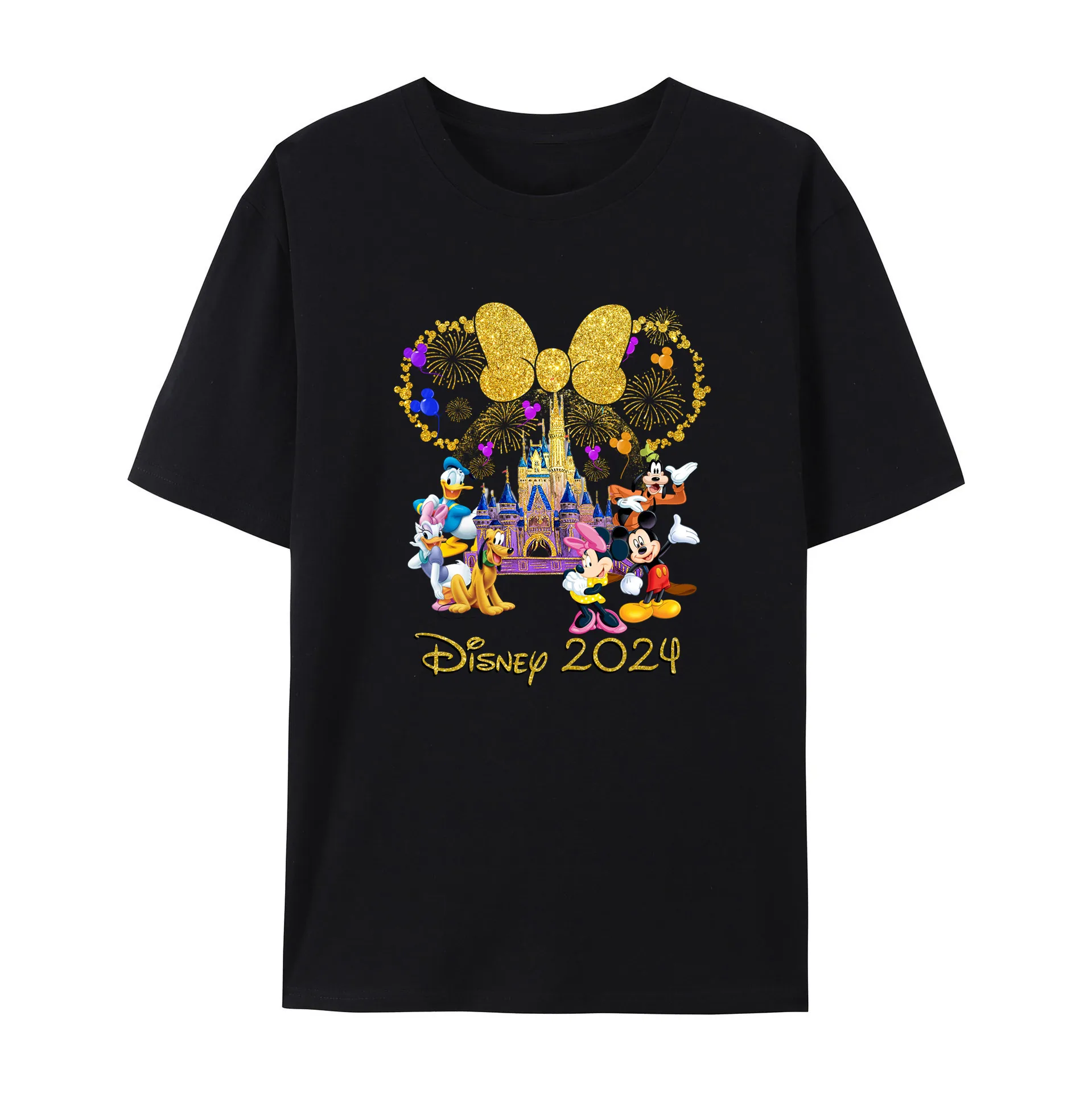 2024 Rodzina Disney Trip Koszulki Mickey Minnie Rodzina Dopasowane stroje Look First Disneyland Trip Tata Mama Dzieci Tshirt Ubrania dla dzieci