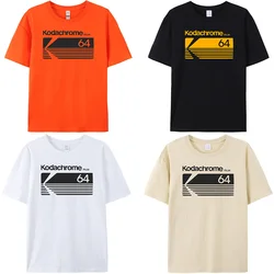 Camiseta de manga corta con Logo de Kodak kodadrome para hombre, camisetas de fotógrafo, camisetas de verano, Camiseta de algodón puro de gran tamaño