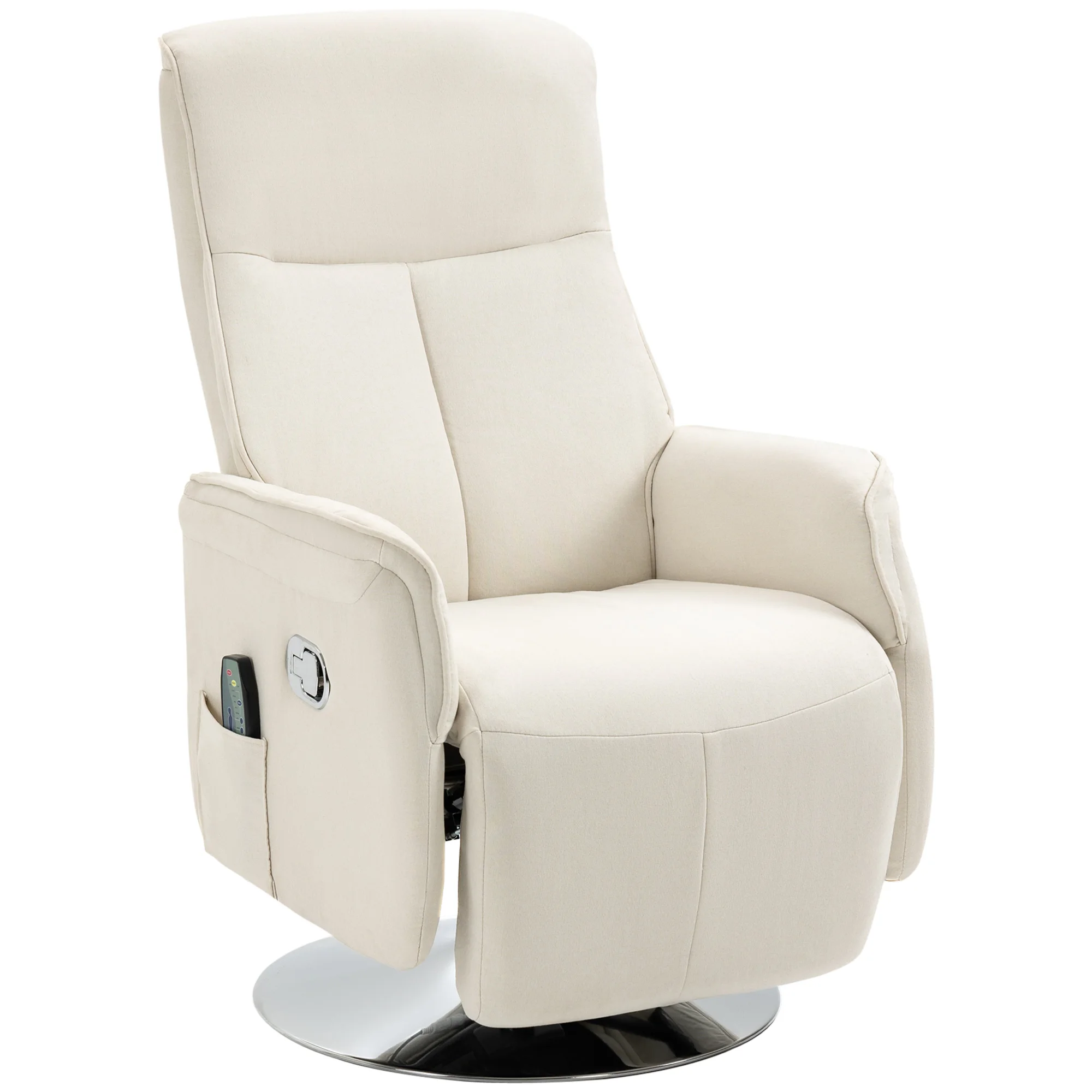HOMCOM Sillón de Masaje Eléctrico con Reposapiés Control Remoto 68,5x84x110 cm