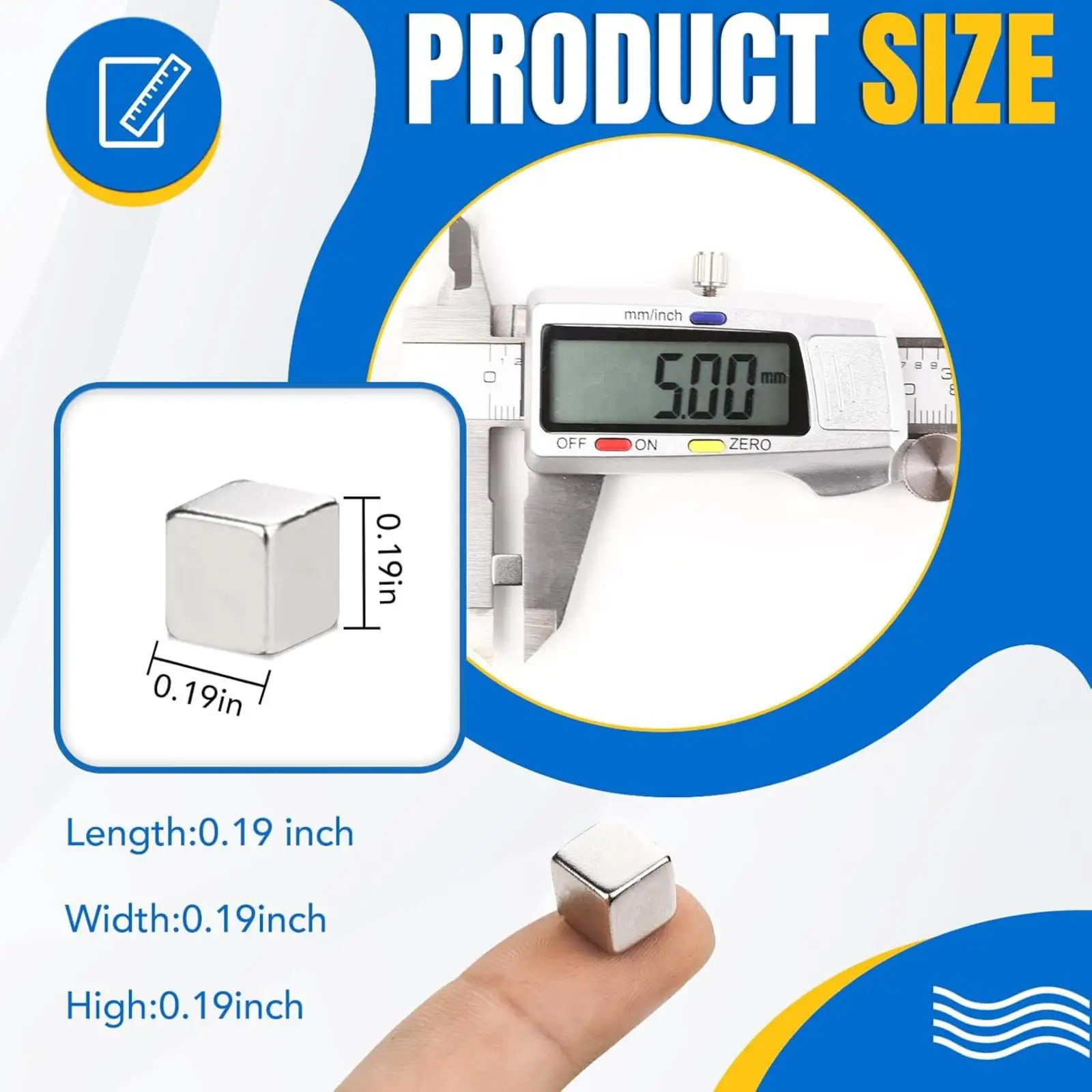 Super Powerful Square Cube Magnets - 5X5X5mm Refrigerator Magnets Fridge Magnets Whiteboard Magnets Square Magnets Small Magnets