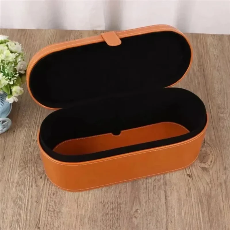 

YCOC-Portable Travel Hair Dryer Case Storage Bag PU Leather Protection Dustproof Organizer Box For Dyson Hair Dryer