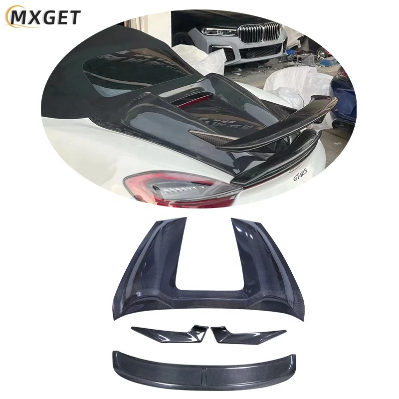 Factory Price full  Carbon Fiber Hump Spoiler Tail for Porsche 718 981 911 Up to GT3