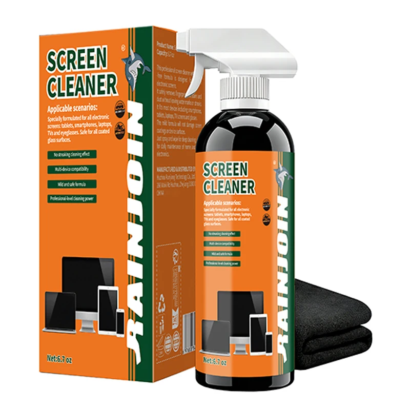 Bildschirmreinigungs-Spray-Set mit Mikrofasertuch - Streifenfreier Reiniger, Sicher für Smartphone, Laptop, TV, Kameraobjektive und Autodisplays – Detail 1