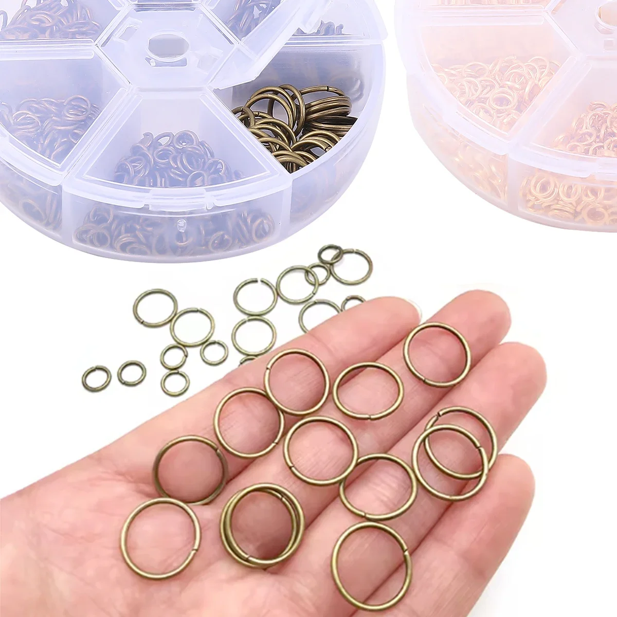 6 boîtes de fer à cercle unique, connexion ouverte de 4 à 10mm, matériaux de création de bijoux à bricoler soi-même, matériaux pour la fabrication de bijoux en chaîne de fer