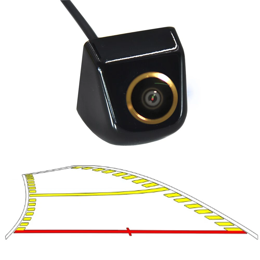 Gold Lens Car Rear View Camera 4089T Chips Night Vision Reverse Backup Assistance Intelligent Dynamic Trajectory Parking Line