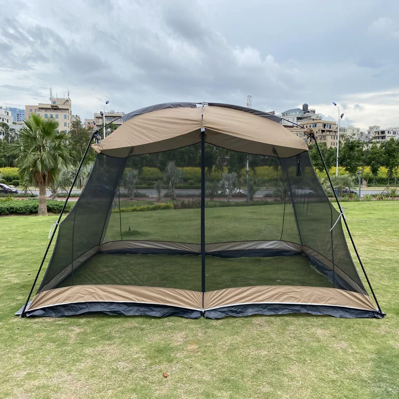 

Ultralarge Anti-Mosquito Net for Camping, Fishing, Breathable Mesh, Large Gazebo, Sun Shelter, 5-8 Person, 3.9x2.7x2.1m