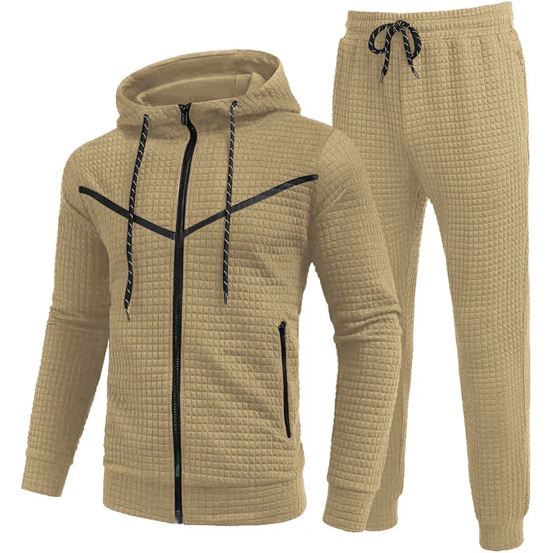 Traje informal de primavera para hombre, ropa deportiva de moda, conjunto ligero de sudadera, chaqueta de estilo coreano para hombre