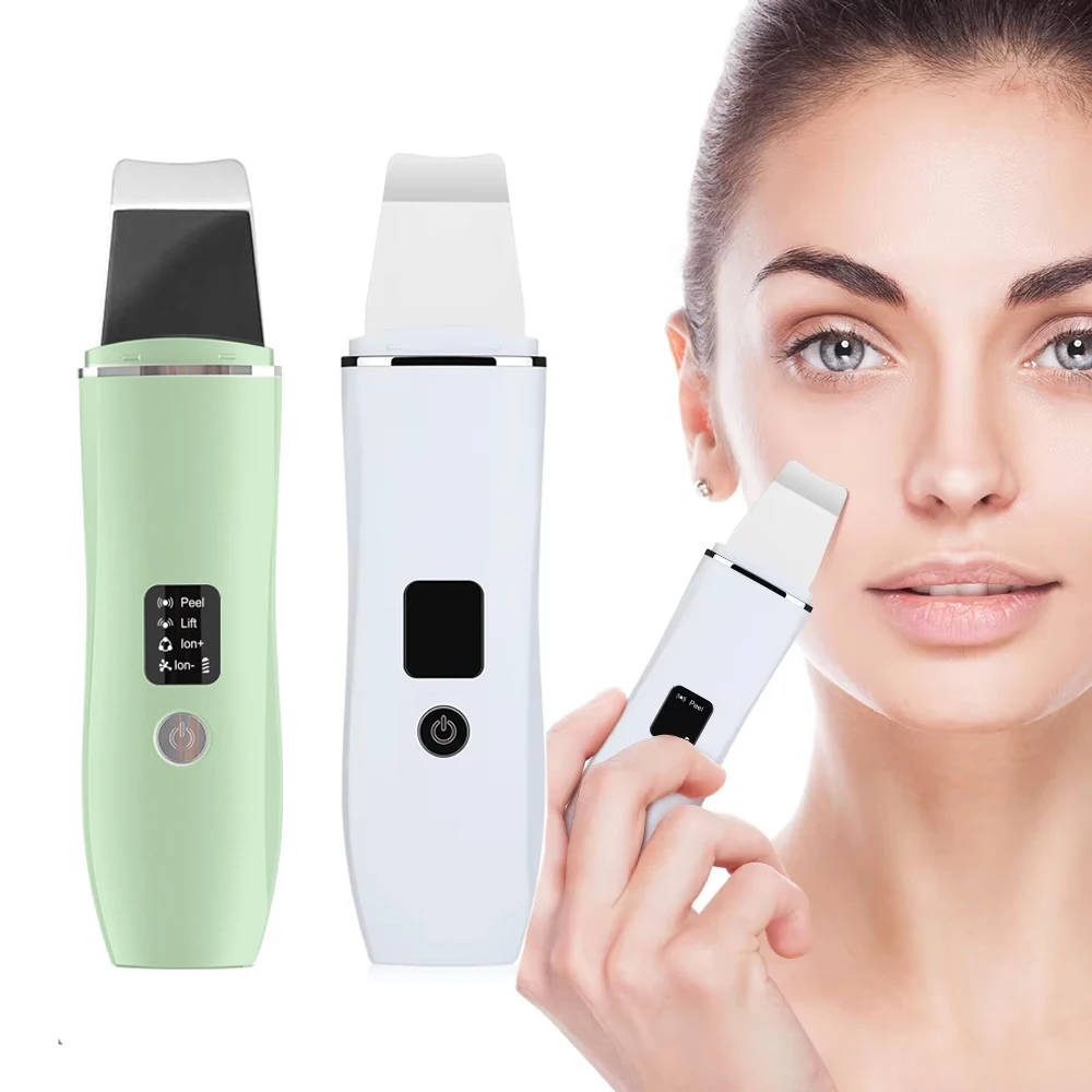 

Ultrasonic Skin Scrubber EMS Vibration Face Spatula Blackhead Remover Shovel Clean Cavitation Peeling Facial Lifting Skin Care
