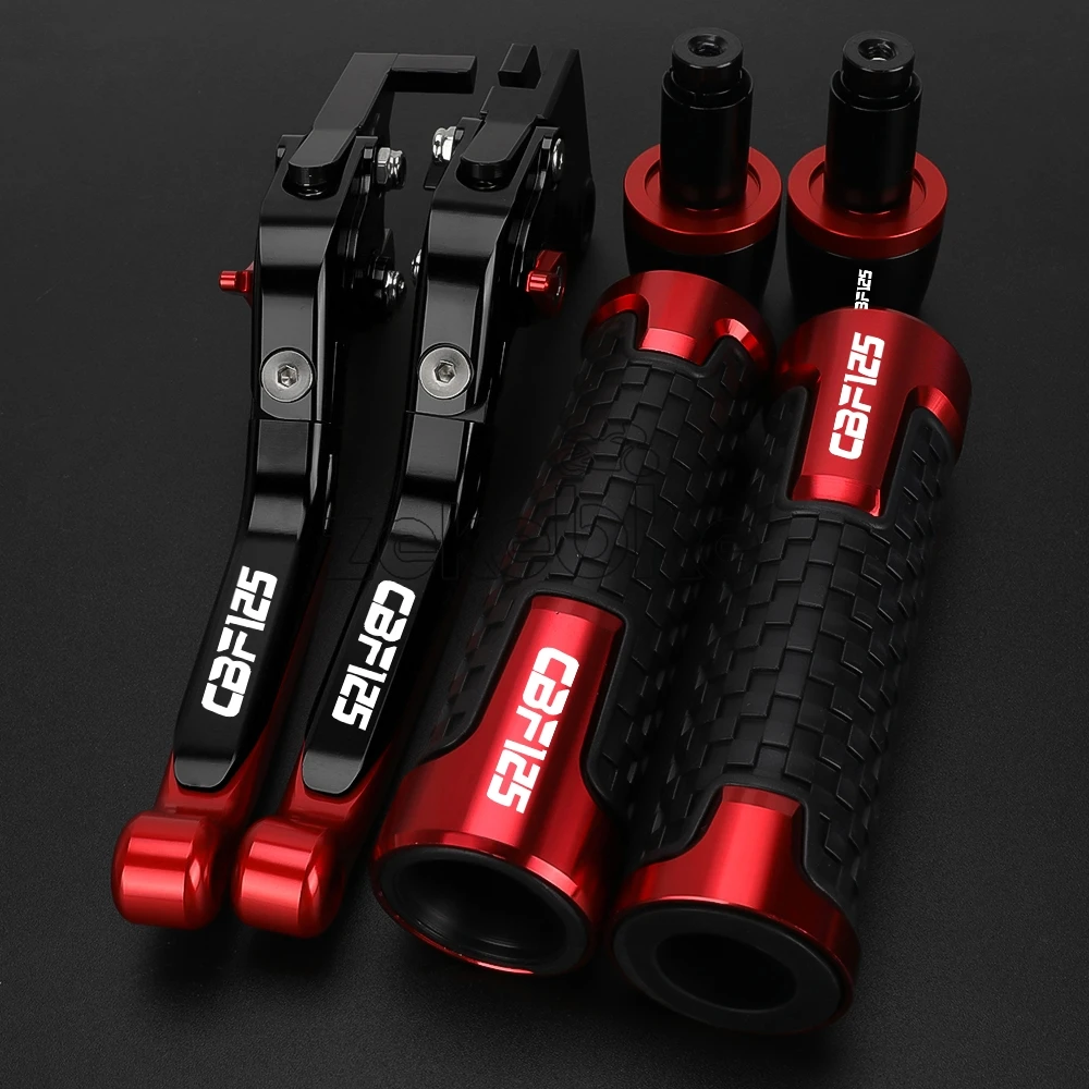 For Honda CBF125 CBF 125 2008-2015 2014 2013 2012 2011 2010 2009 Motorcycle CNC Adjustable Brake Clutch Levers Handlebar Grips - view 3